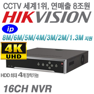 [16CH NVR] DS-7716NI-K4 [4HDD H.265+ 4K-2CH]