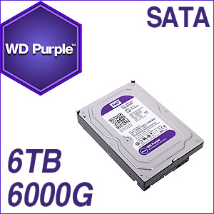 [HDD-6TB] [웨스턴디지털 퍼플 Purple] 하드디스크 WD60PURZ 6000GB 6테라 6TB HDD [6테라 6Tera][