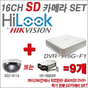 [SD특가] DVR116GF1 16CH + 특가 정품 SD카메라 9개 SET (실내형 3mm/실외형 4mm출고)
