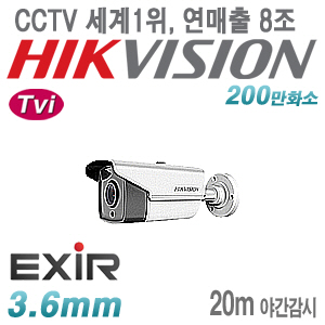 [TVi-2M] DS-2CE16D1T-IT1(K) [3.6mm OSD EXIR IP66]