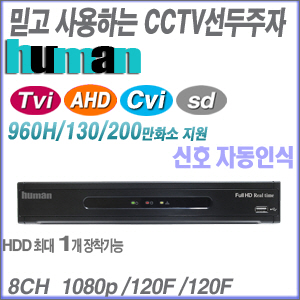 [올인원DVR HD-TVI AHD HD-CVI] HDVR-800 ----- [가성비 세계1위 100% 한국산 녹화기]